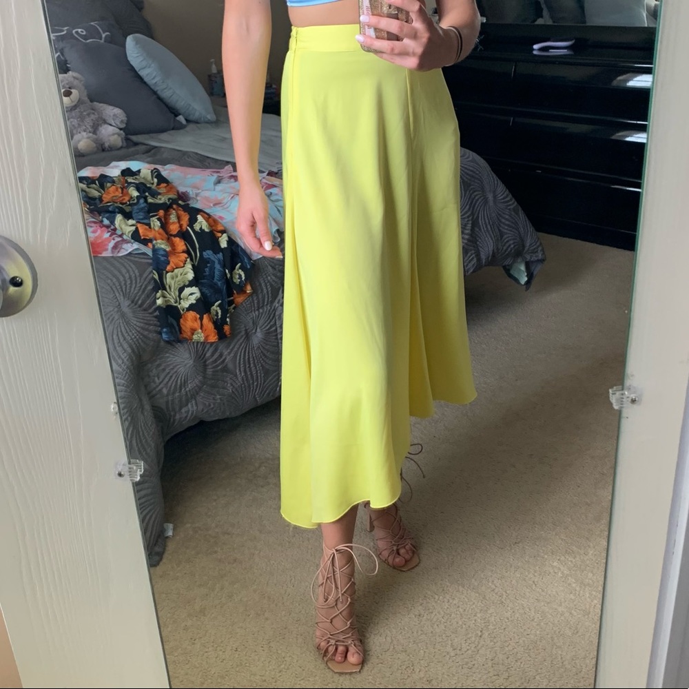Urban Outfitters asymmetrical yellow skirt